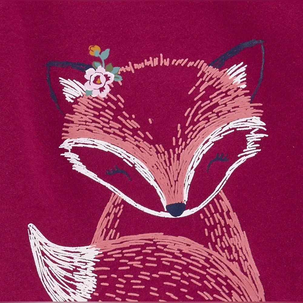 Toddler Girl Carter's 2-Piece Fox Tee & Floral Legging Set 9M‎